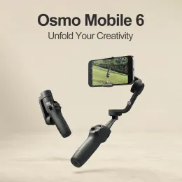 Gimbal Dji Osmo Mobile 6 OM 6 3AXIS Handheld Stabilizator Smartphone Selfie Stick wbudowany w przedłużeniu pręta magnetyczna ActiveTrack 5.0