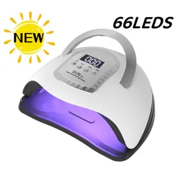 Secadores secador de unha UV 66 LEDS Lâmpada de unha para curar todo o esmalte de gel com sensor de movimento manicure pedicure salão de salão profissional profissional