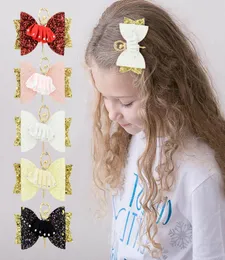 Lovely Baby Rhinestone Ballet Girls Hairpins Kids Glitter Shining Hair Bows Clips Boutique Hairs Accessories For party hair clip A8982304