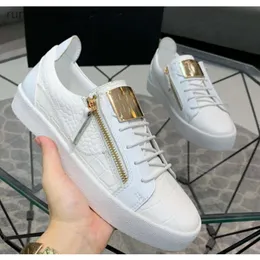 Gz giuseppes zanottilies märke manlig bekväm flock läder metall casual skor fest klänning skor män lägenheter snörning sneakers svart färg stor storlek mkjaa0001 cgx9