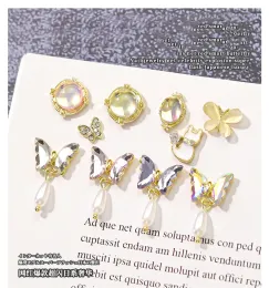 Garrafas 100pcs 3d Butterfly Korea Design Decorações de arte da arte de arte de charme jóias Ornamentos de jóias de manicure japonês Acessórios de manicure tuj3458