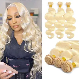 11A 613 Honey Blonde Natural Straight Bundle Deals Brazilian Human Hair Extensions Body Wave 3 Bundles 12-30inch