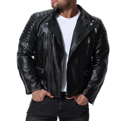 PU Men Jacket Winter Casual Leather Jutd