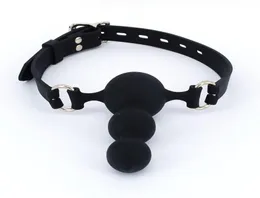 Open Mouth Gag Silicone Ball Gag SM Sex Toys Bondage Restraints Ring Gag Adult Game Oral Fixation Sex Toys Stuffed Slave For women6077781