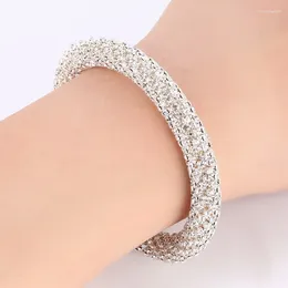 Braccialetti di braccialetti aperti braccialetti per donne oro color argento catena di strass di strass in cristallo espantibile gioielli bracciabili dono di alta qualità