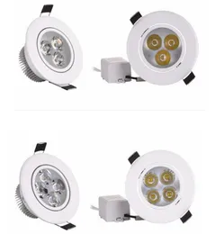 9W 12W LED Downlight Dimmable Warmpurecool Branco Retorno Lampo Led Spot Spot Luz AC85265V7359922