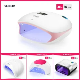 Rests Sunuv UV Nail Dryer Lamp UV LED för naglar torktumlare 54W/48W/36W islampa för manikyrgel nagellampa torklampan för gellack