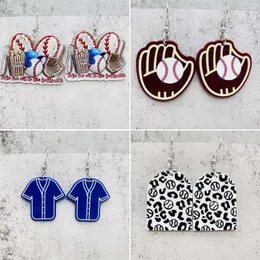 Brincos de Moda Esportes de Moda Acrílico Charm Creative Luvas de Baseball Compresas de Baseball Para Mulheres Jóias de Jogo de Bola