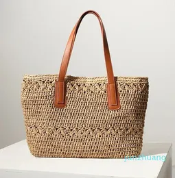 HBP-Straw Beach Rattan Woven Women Wicker Basket Tote Shopping Bags Fashion Summer Female