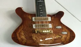 Niestandardowa gitara elektryczna trzcina smitha pikowana klonowa górna część bodyl mahoniowe eagle logo logo mop pt.