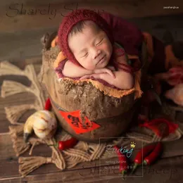 Blankets Born Baby Pography Blanket Props Handmade Tassel For Girl Boy Po Shoot Studio Posing Fotografia