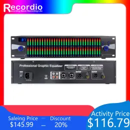 Ausrüstung Gaxeq888 DualChannel Professional Digital Crossover 31Band -System Sound Equalizer Audio Grafik -Equalizer für Bühnenkonzert