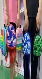 ET BUBBLE BACKPACK RAINBOW TIE DYE SENSORY PUSH BUBBLES 가방 지갑 어린이 성인 숄더백 실리콘 핸드백 토트 크리스마스 선물 H93RB7N7772645