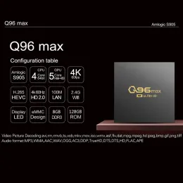 Box Q96 MAX KATEROR HOMETO ANDROID 11 2.4G WIFI Media Player 4K H.265 AMLOGIC S905L COAD CORE SET TOP Box TV Box