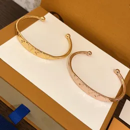 Z pudełkiem Otwarta Boletka Bransoleta Luksusowa projektant Bracelets Złote Rose Gold For Woman Fashion Banles Zaopatrzenie w Biżuterię Świąteczną