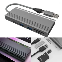 M.2 NVME/SATA Твердый диск 5 в 1 USB Type-C HUB PD100W Сплошное состояние 2 2.0 PORTS SD/TF Слоты карты для ноутбука ПК