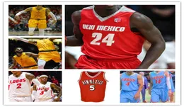 Custom 2021 Basketball New Mexico Lobos College Jerseys JaQuan Lyle Corey Manigault Carlton Bragg Jr Keith McGee Vante Hendrix Ca9662789