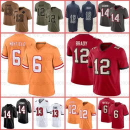 12 Tom Brady 6 Baker Mayfield Mike Jersey de futebol Chris Godwin Devin White Rob Gronkowski Lavonte David Vita vea Antoine Winfield Jr. Tristan Derrick Brooks