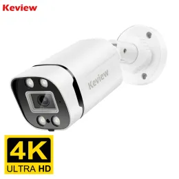 카메라 4K 8MP POE IP 카메라 오디오 야외 POE H.265 ONVIF BULLET CCTV 홈 5MP 색상 야간 시력 보안 카메라