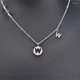 Catene Pure Win Liter Necklace Women's Luxury Cool Style English Clavicle Chain Colore d'argento