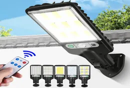 LED Solar Garden Lights Outdoor Street Lamp Remote Control 3 Mode Motion Sensor Waterproof Solljus Patio Dekoration Vägg LAMP9571066