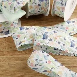 99-100 meter 38mm Forest/Wavy Edge Ribbon 0508R10 DIY Make Bowknots Kids Hårtillbehör Material Handgjorda CALTS 240321