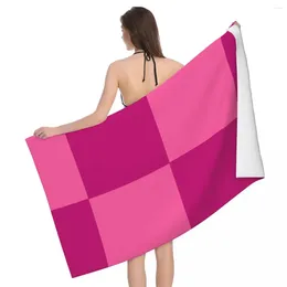 Towel Pink Background Beach Towels Pool Large Sand Free Microfiber Quick Dry Lightweight Bath Swim