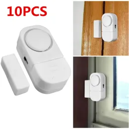 Accessori 10pcs Sensore per porte indipendente Sensore magnetico wireless home finestrine ingresso portiera ant ladro di allarme smart allarme allarme 90db forte