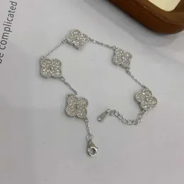 VAC -armband som gaodar stort fullt diamantlycka gräsarmband S silverstil mode 1m