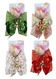 65 -calowe kokardy świąteczne spinki do włosów z klipsem dla dziecka dzieci Xmas Bell Barrettes Hair Bows Ins Kids Hair Akcesoria M7503639791