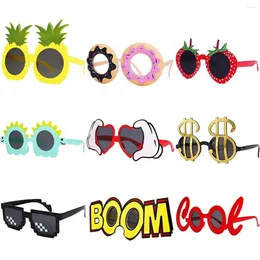 Party Decoration 9 Pairs Funny Hawaiian Glasses Sunglasses Novelty Giant Fancy Summer Kids Favors Po Booth Props Beach The