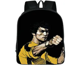 Bruce Lee Backpack Kung Fu King Daypack Picture Star Star Print Schoolbag Leisure Sport Sport School Borse Outdoor Day Pack2779605