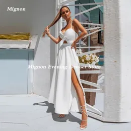 Vestidos de festa Mignon Empire Sweetheart Prom Dald Satin Evening Night Ruffle Spaghetti formal Straps Elegante para Mulheres 2024