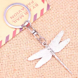 Keychains 20st Fashion Keychain 43 47 MM Dragonfly Pendants Diy Men smycken bilkedja ringhållare souvenir för gåva