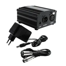 Стенд 48 В фантомная мощность для BM 800 конденсатор -микрофон Phantom Power 48V USB с кабелем XLR для микрофонового аудиодаптера DC Power