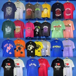 Kadın Hoodie SP5der 555 Hoodie T-Shirt Street Giyim Örümcek Web Desen Baskılı Çift Spor Gömlek Yaz Sporları Giyim Tasarımcısı Top Tees Ed