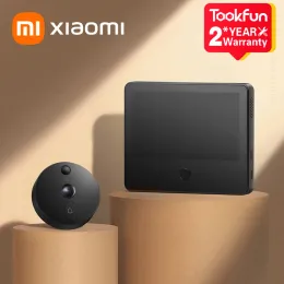 Türklingel Xiaomi Smart Cat's Eye 1s Sicherheitsschutz 1080p 5inch IPS Bildschirm Videotürbellcamera HD Nachtsicht Alarm WiFi App