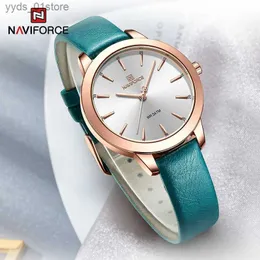 Frauen Uhren Naviforce Top Marke ES für Damen Casual Fashion Original Original echtes Leder Stromens -Handgelenke wasserdichtes Relojujer L46
