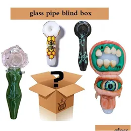 Smoking Pipes Glass Pipe Blind Box Percolator Hookahs Surprise Boxes Water Mystery Oil Dab Rigs Random Style Over 100 In Stock Drop Dha0L