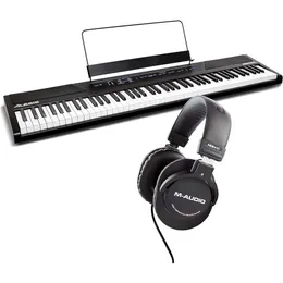 Alesis Recital 88-Taste Digital Piano-Tastatur mit halb gewichteten Tasten, 2x20W-Lautsprechern, 5 Stimmen, geteilte Schicht, Lektionsmodus, FX und Klavierunterricht enthalten