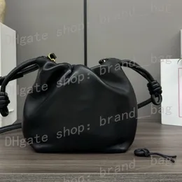 Tasarımcı Çanta Mini Nappa% 100 Koyun Deri Flamenko Çanta Elde Çanta Çekme Çatal Crossbody Çanta Tek Omuz Çantası Blessing Çanta Şanslı Yeşim Boyutu 23cm