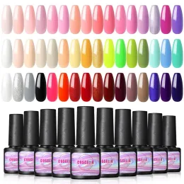 Gel COSCELIA Gel Nail Polish Set 7ml Soak Off UV Gel Varnishes Semi Permanent Nail Polishes Lacquer Art Pure Gel Set Need Dryer Lamp