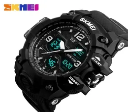 Nya modemän sportklockor Skmei Men Quartz Analog LED Digital Clock Man Militär Waterproof Watch Relogio Masculino 1155B 2017546381
