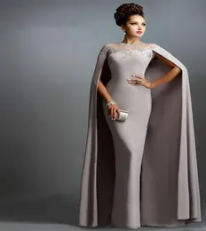 Suudi Arabistan Deniz Kızı ile Cape Dantel Gelin Elbiseleri Partisi Annesi Plus Boyut Gowns için Boyu Konuk Dress9997682