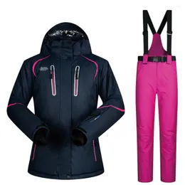 Giacche da sci Sust Ski Ski Women Brands 2024 Set Giacca a neve e traspattoni e pantaloni Caldo snowboard invernale.