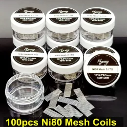 الملحقات 100pcs Hong Ni80 Mesh Coil Rebuild A1 Coils for Zeus X Mesh/ Profile Kylin M Pro Mesh Cotton Cotton Wholesale Access