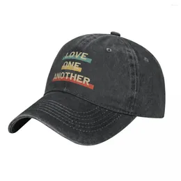 Berets Love One Another Dad Hat Jesus God Cowboy Hats Peaked Cap For Women Sun Shade Snapback Caps Family