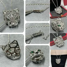 Pantherde Halskette ausgehöhlt Geparden Anhänger Halsketten für Frauen Modedesigner Schmuck Valentinstag Geschenk Frauen Halsketten Leopardparty Frau Halskette