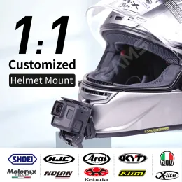 Kameralar Özelleştirilmiş Motosiklet Kask çene montajı Agv Arai HJC GoPro11 için 10 Insta360 One x3 x2 Rs Spor Kamera Aksesuarları