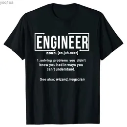 Men's T-Shirts Engineer Dad Definition Noun Funny T Shirt Men Summer Cotton Harajuku Short Sleeve O Neck Streetwear Black Geek Computer T-shirtL2403